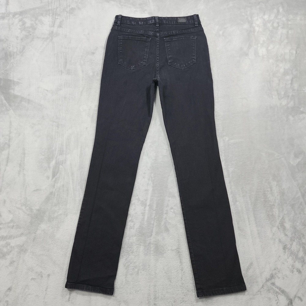 Lee Jeans Womens 8 TALL Black High Rise Relaxed Straight Leg Relaxed Fit Stretch